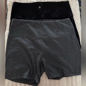 RBX Gray and Black Women's Athletic Shorts (2 pairs)